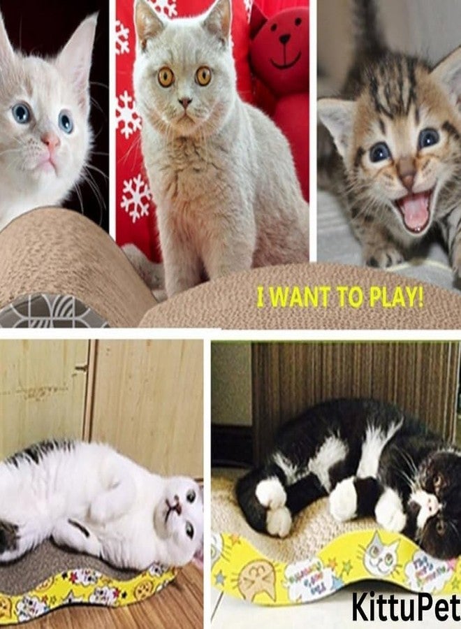 KittuPet لوح خدش القطط KittuPet Ultimate مصنوع من الكرتون المموج مع النعناع البري (عبوة من قطعتين) - Image 4